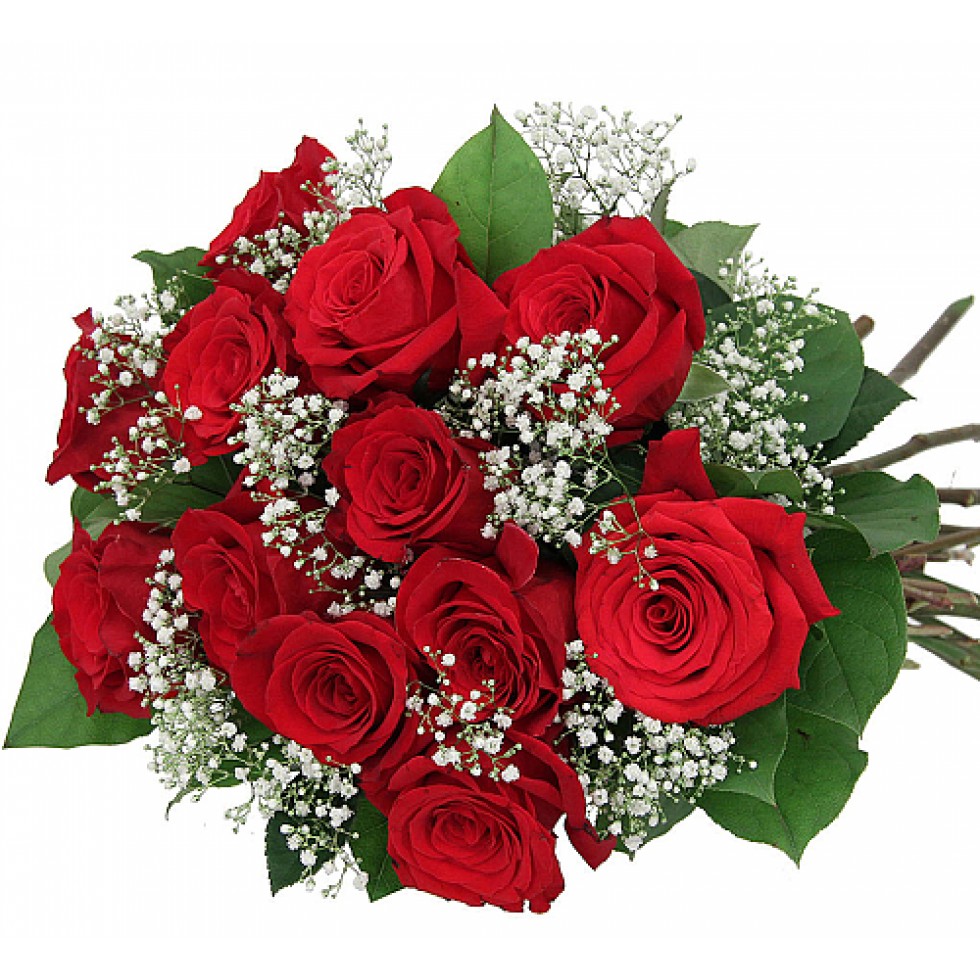 Bouquet de fleurs 12 roses rouges, amour, st-valentin, roses - Fleuriste la  Diva à Laval