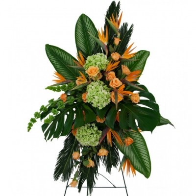 Funeral Standing Spray Tropical Tribute