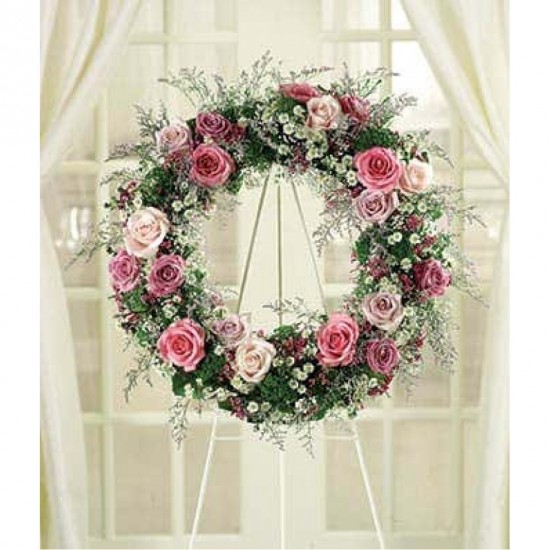 Funeral Wreath Bright and Beautiful