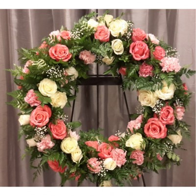 Funeral Wreath Hommage rosée