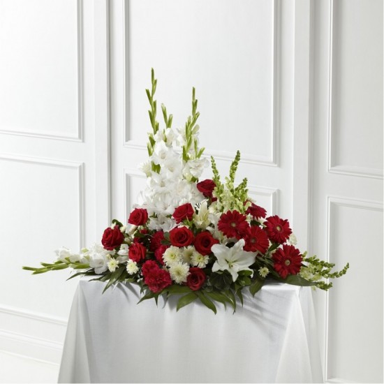 Funeral Urn Crimson & White