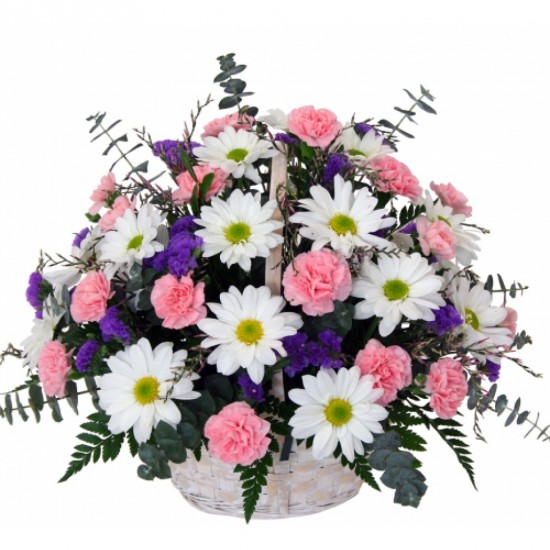 Funeral Basket Charming Flowers