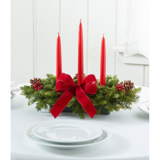 Christmas Table Center White Holiday