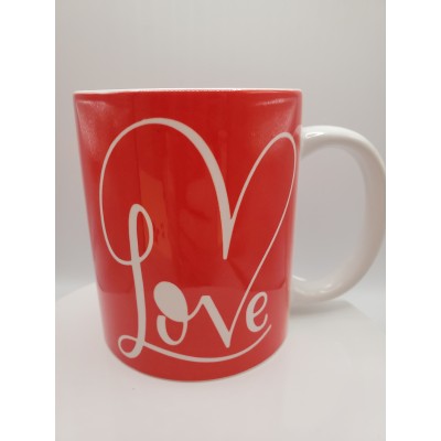 Love Gift Ceramic Mug 'Love with a heart shape'
