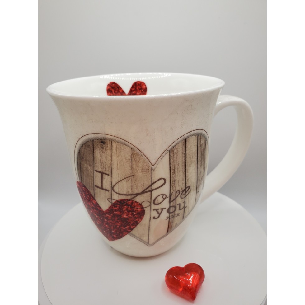 Cadeau Amour Tasse céramique coeur rouge Tasse Amour - Fleuriste la Diva à  Laval